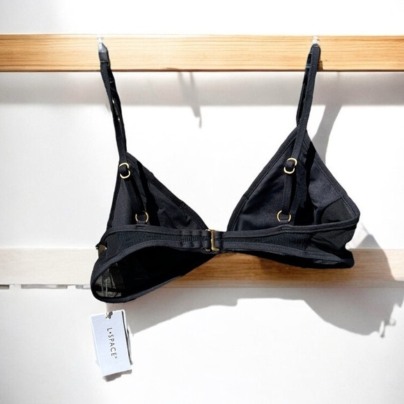 🌻NEW wTags L*Space Black Macey Bikini Top Size Small | $99 Retail - Picture 6 of 11